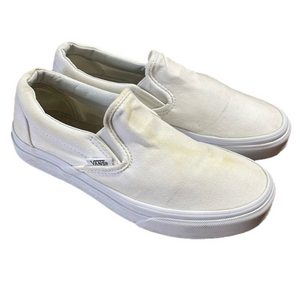 Vans White Slip Ons Size 4 Men/5.5 Women
